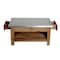 Alaterre Furniture Millwork 36" Wood and Zinc Metal Coffee Table with Shelf AWMW1371Z - alternate 6